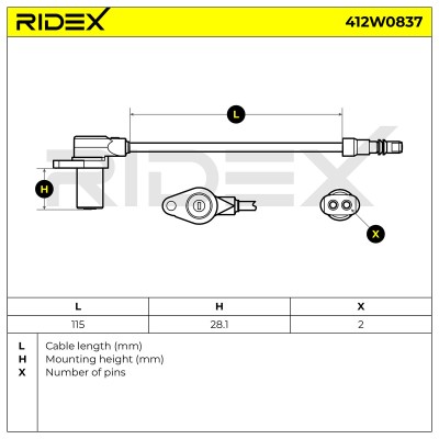 ABS Sensor RIDEX 412W0837 412W0837 - photo 6