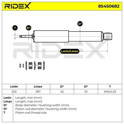 Shock Absorber RIDEX 854S0682 854S0682 - photo 5