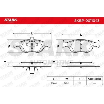 Brake Pads Set Stark SKBP-0011043 SKBP-0011043 - photo 3
