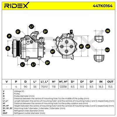 Compressor, Air Conditioning 447K0164 - photo 6