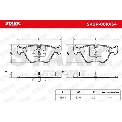 Brake Pads Set Stark SKBP-0010154 SKBP-0010154 - photo 3