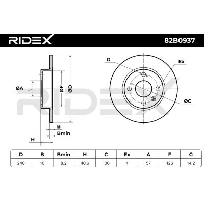 Brake Disc RIDEX 82B0937 82B0937 - photo 3
