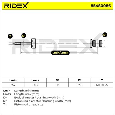 Shock Absorber RIDEX 854S0086 854S0086 - photo 4
