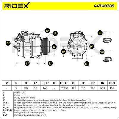 Compressor, Air Conditioning 447K0289 - photo 5