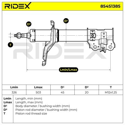 Shock Absorber RIDEX 854S1385 854S1385 - photo 9