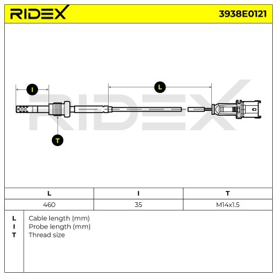 Exhaust gas temperature sensor RIDEX 3938E0121 3938E0121 - photo 6