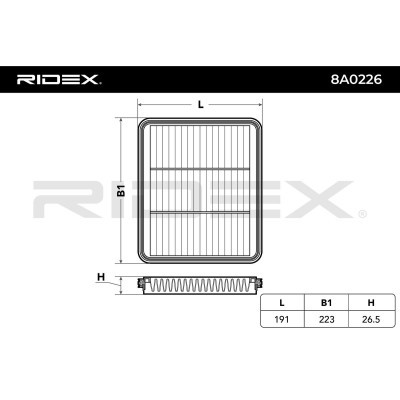 Air Filter RIDEX 8A0226 8A0226 - photo 6