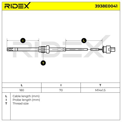 Exhaust gas temperature sensor RIDEX 3938E0041 3938E0041 - photo 6