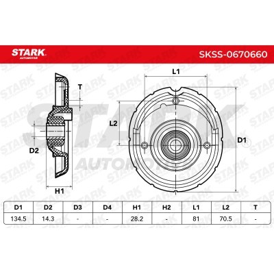 Strut Support Bearing Front Stark SKSS-0670660 SKSS-0670660 - photo 5