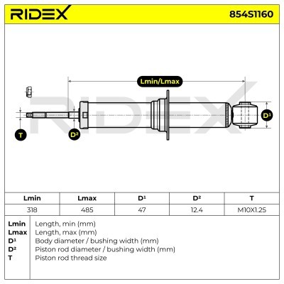 Shock Absorber RIDEX 854S1160 854S1160 - photo 6