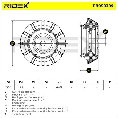Strut Support Bearing Front RIDEX 1180S0389 1180S0389 - photo 6