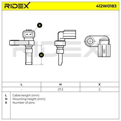 ABS Sensor RIDEX 412W0183 412W0183 - photo 7