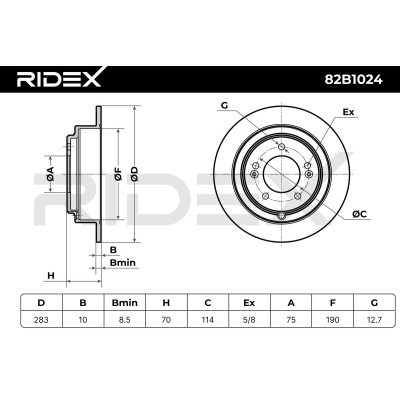 Brake Disc RIDEX 82B1024 82B1024 - photo 7