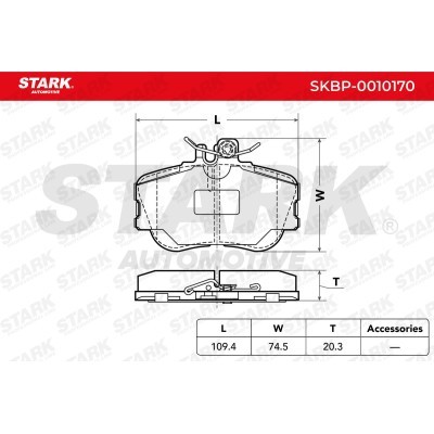 Brake Pads Set Stark SKBP-0010170 SKBP-0010170 - photo 3