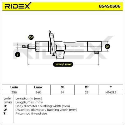 Shock Absorber RIDEX 854S0306 854S0306 - photo 5