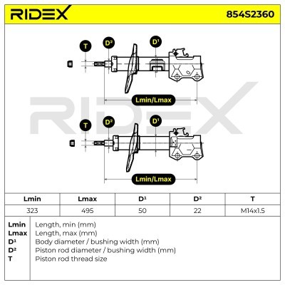 Shock Absorber RIDEX 854S2360 854S2360 - photo 6