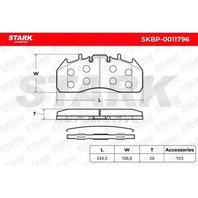 Brake Pads Set Stark SKBP-0011796 SKBP-0011796 - photo 5