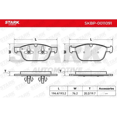 Brake Pads Set Stark SKBP-0011091 SKBP-0011091 - photo 6