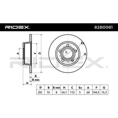 Brake Disc RIDEX 82B0061 82B0061 - photo 5