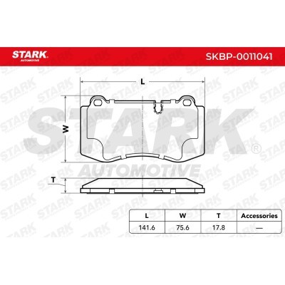 Brake Pads Set Stark SKBP-0011041 SKBP-0011041 - photo 3