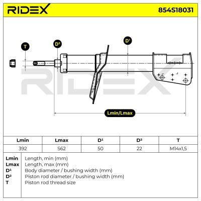 Shock Absorber RIDEX 854S18031 854S18031 - photo 8