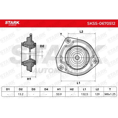 Strut Support Bearing Front Stark SKSS-0670512 SKSS-0670512 - photo 6