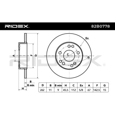 Brake Disc RIDEX 82B0778 82B0778 - photo 5