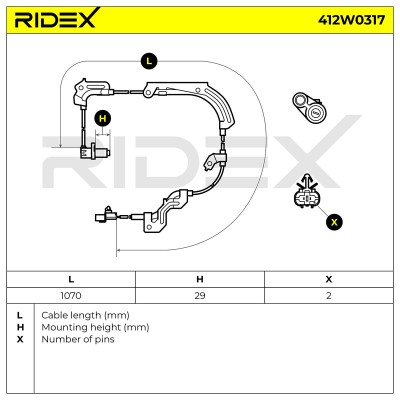 ABS Sensor RIDEX 412W0317 412W0317 - photo 6