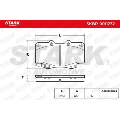 Brake Pads Set Stark SKBP-0011232 SKBP-0011232 - photo 3