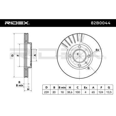 Brake Disc RIDEX 82B0044 82B0044 - photo 4