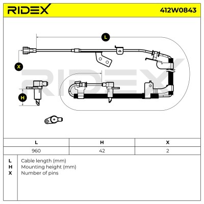 ABS Sensor RIDEX 412W0843 412W0843 - photo 6
