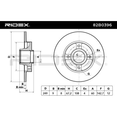 Brake Disc RIDEX 82B0396 82B0396 - photo 4
