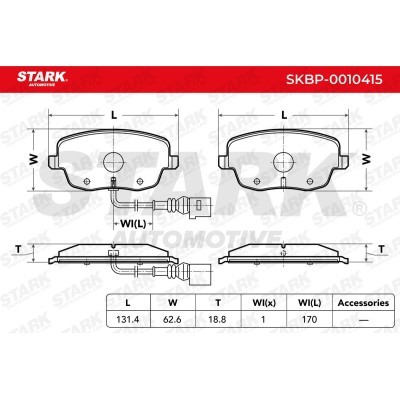 Brake Pads Set Stark SKBP-0010415 SKBP-0010415 - photo 3