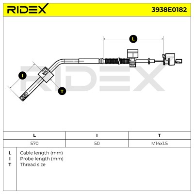 Exhaust gas temperature sensor RIDEX 3938E0182 3938E0182 - photo 6