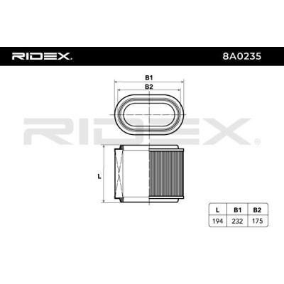 Air Filter RIDEX 8A0235 8A0235 - photo 10