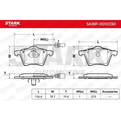 Brake Pads Set Stark SKBP-0010130 SKBP-0010130 - photo 6