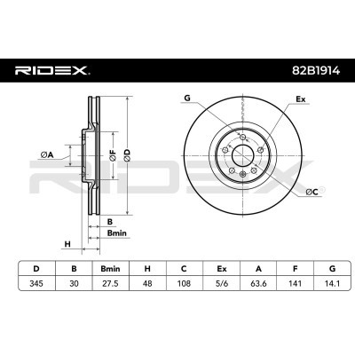 Brake Disc RIDEX 82B1914 82B1914 - photo 11