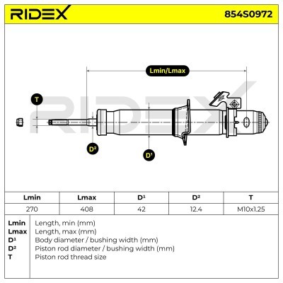 Shock Absorber RIDEX 854S0972 854S0972 - photo 6