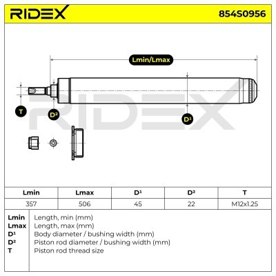 Shock Absorber RIDEX 854S0956 854S0956 - photo 8