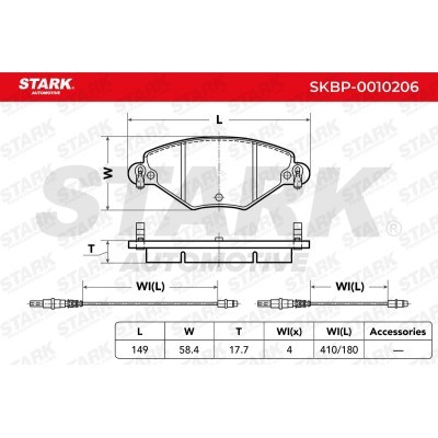 Brake Pads Set Stark SKBP-0010206 SKBP-0010206 - photo 3