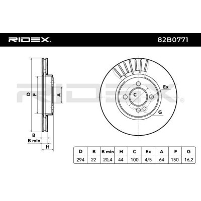 Brake Disc RIDEX 82B0771 82B0771 - photo 4