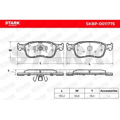 Brake Pads Set Stark SKBP-0011775 SKBP-0011775 - photo 6