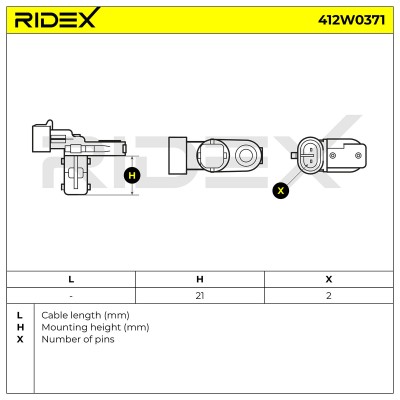 ABS Sensor RIDEX 412W0371 412W0371 - photo 5