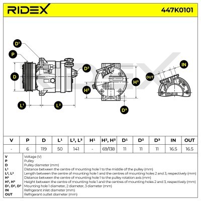 Compressor, Air Conditioning OPEL Astra G CC 447K0101 - photo 5