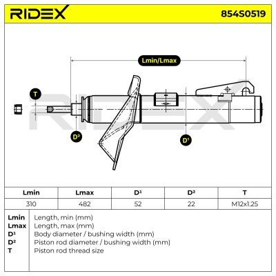 Shock Absorber RIDEX 854S0519 854S0519 - photo 6