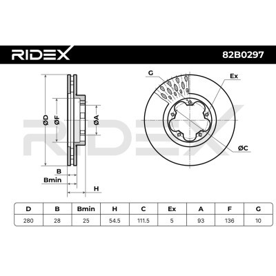 Brake Disc RIDEX 82B0297 82B0297 - photo 6