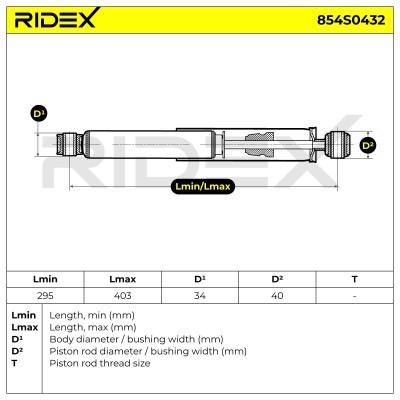Shock Absorber RIDEX 854S0432 854S0432 - photo 13