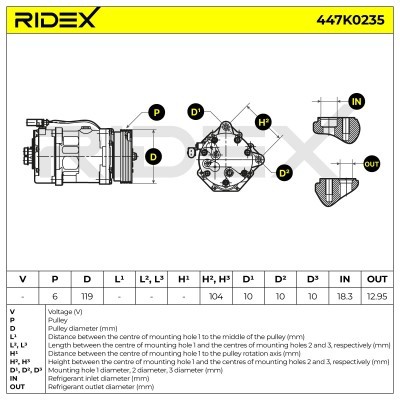 Compressor, Air Conditioning VW Golf IV Hatchback (1J1) 447K0235 - photo 8