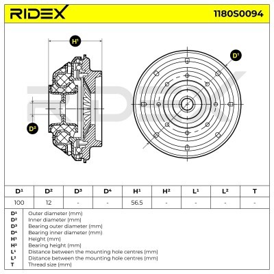 Strut Support Bearing Front RIDEX 1180S0094 1180S0094 - photo 5