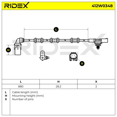 ABS Sensor RIDEX 412W0348 412W0348 - photo 6